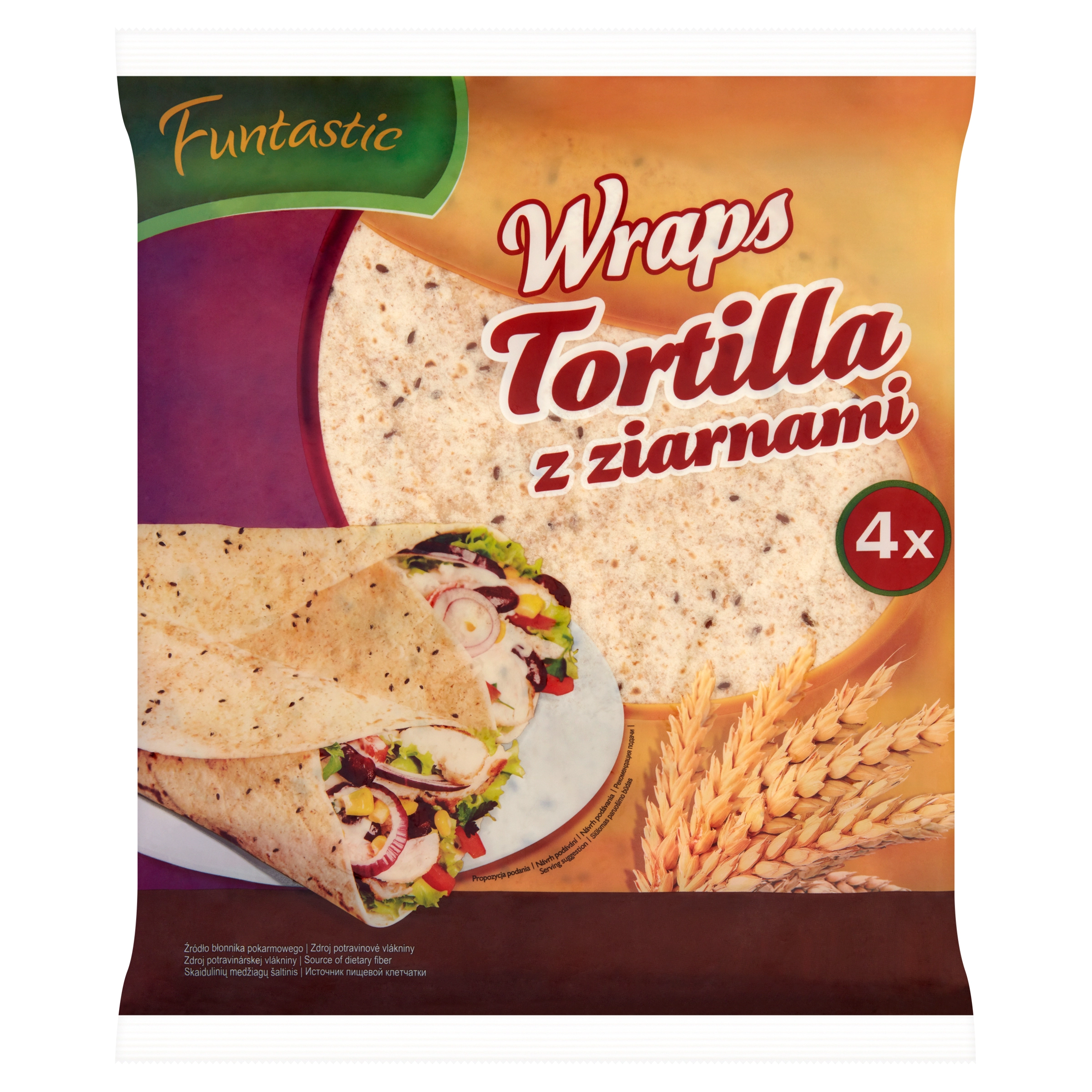 FUNTASTIC Tortilla z ziarnami 4x25 cm 250 g