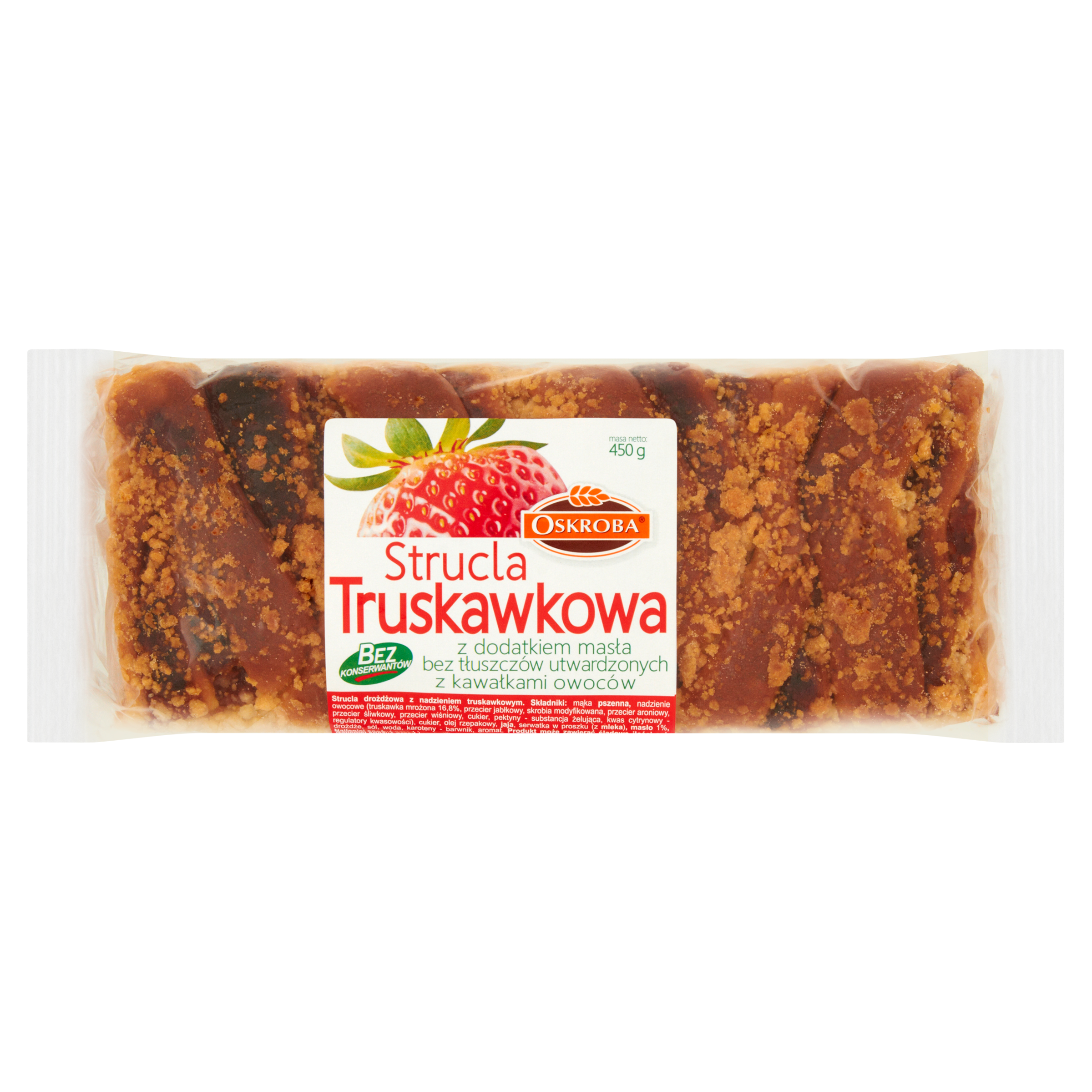 OSKROBA Strucla truskawkowa 450 g