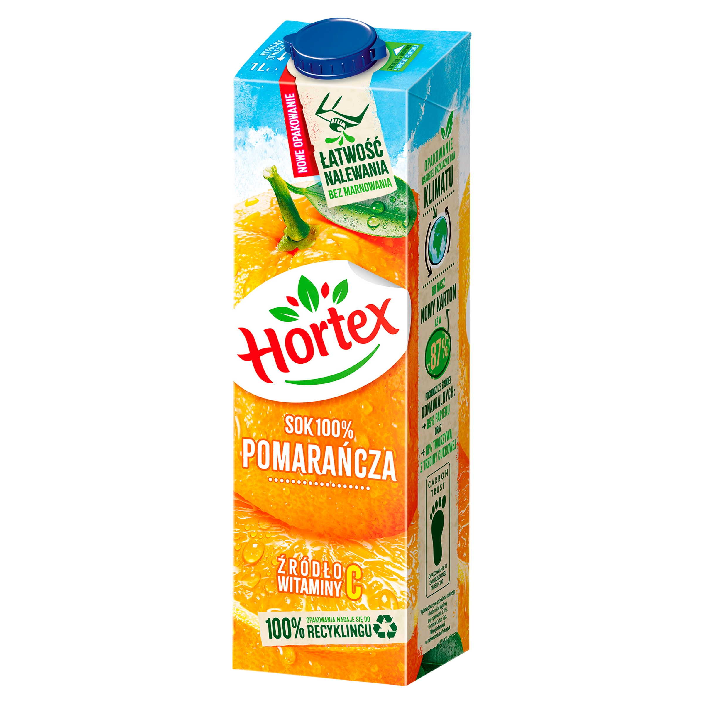 HORTEX Sok 100% pomarańcza 1000 ml