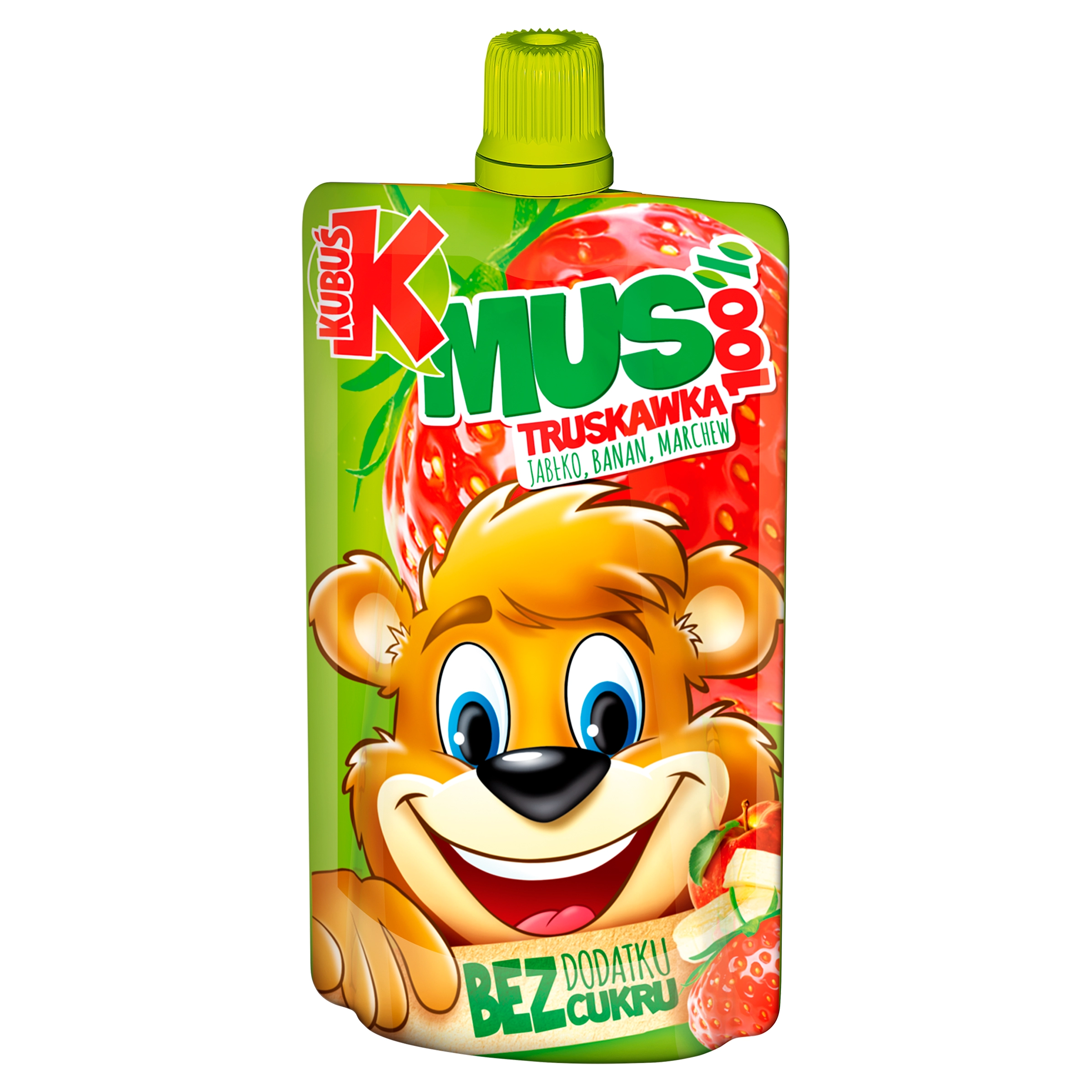 KUBUŚ Mus 100% truskawka jabłko banan marchewka 100 g