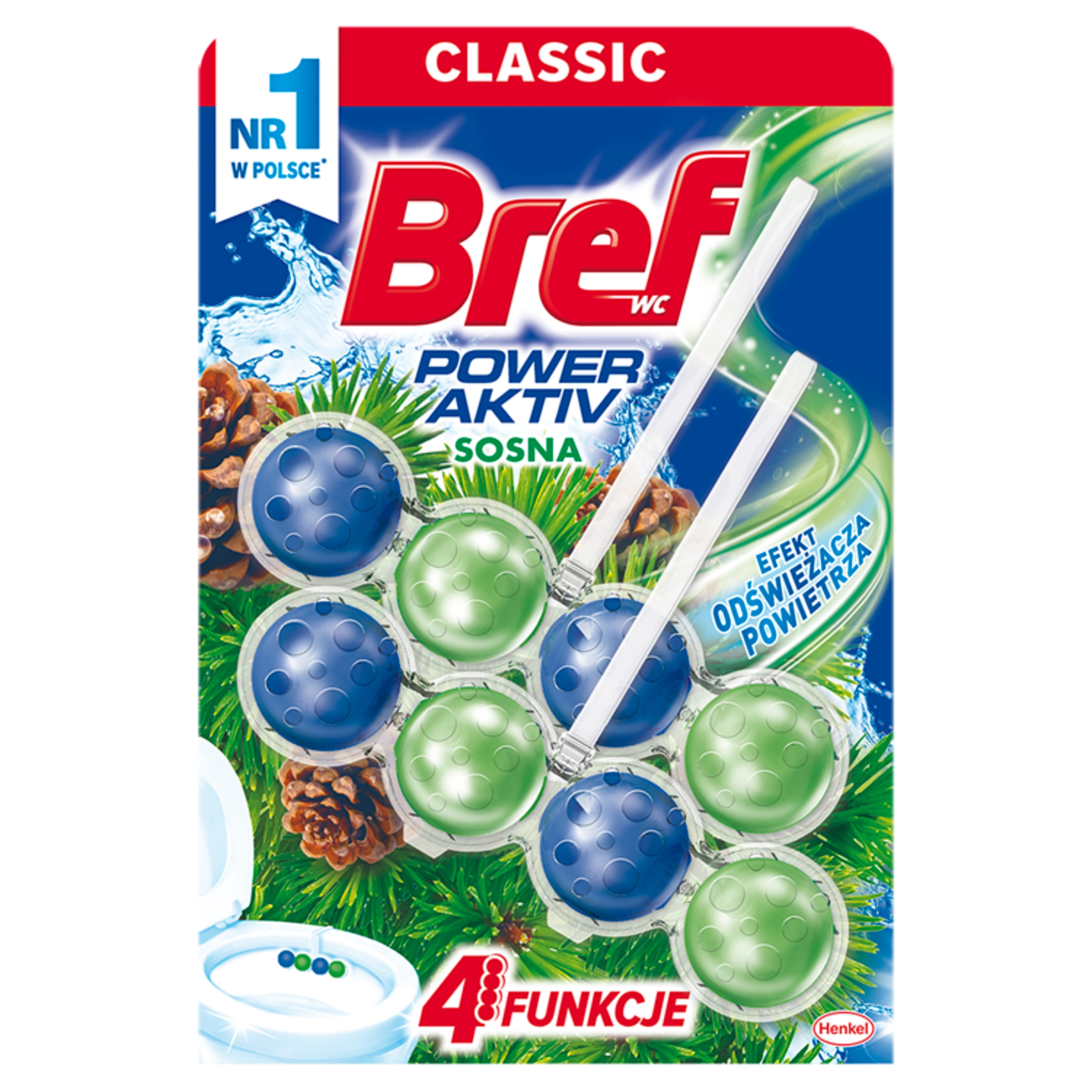 BREF POWER AKTIV Kostka do WC Leśna 2x50g 100 g