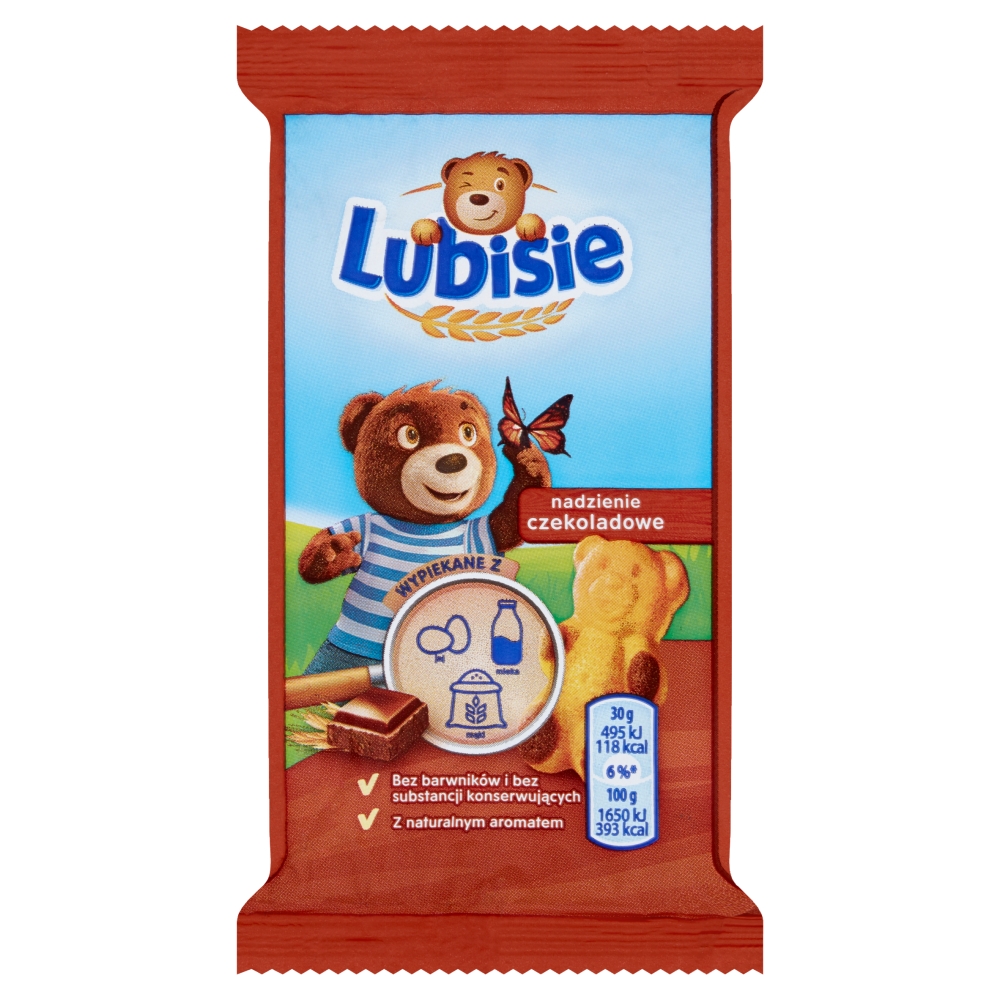 LUBISIE Ciastko biszkoptowe z nadzieniem czekoladowym 30 g