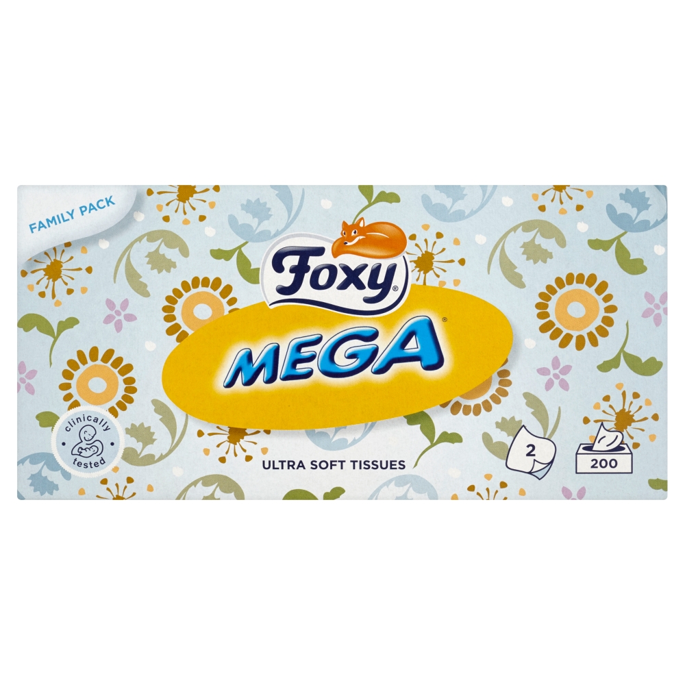 FOXY MEGA Chusteczki Ultra miękkie 2 warstwy 200 szt.