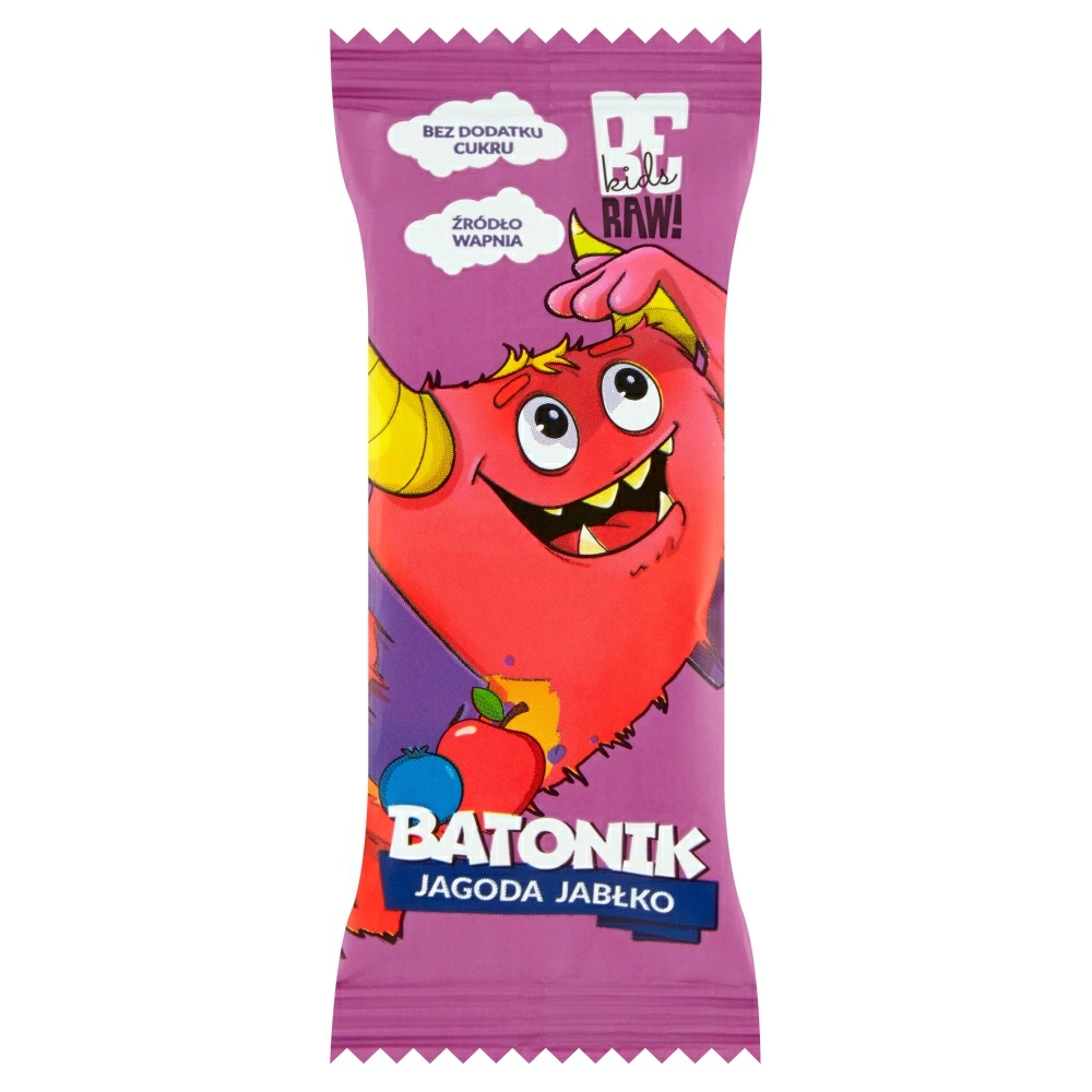 BeRAW Kids Baton Jagoda Jabłko 25g
