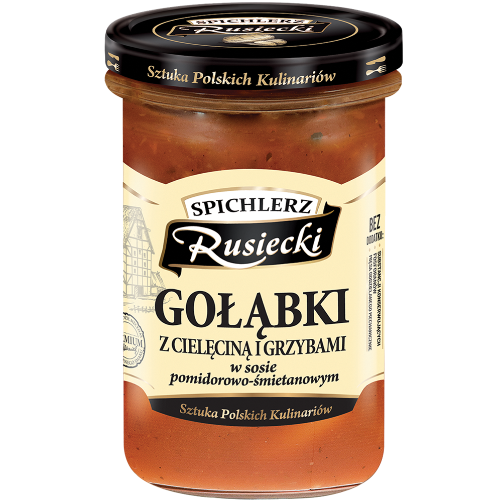 SPICHLERZ RUSIECKI Gołąbki z cielęciną i grzybami w sosie pomidorowo-śmietanowym 470 g