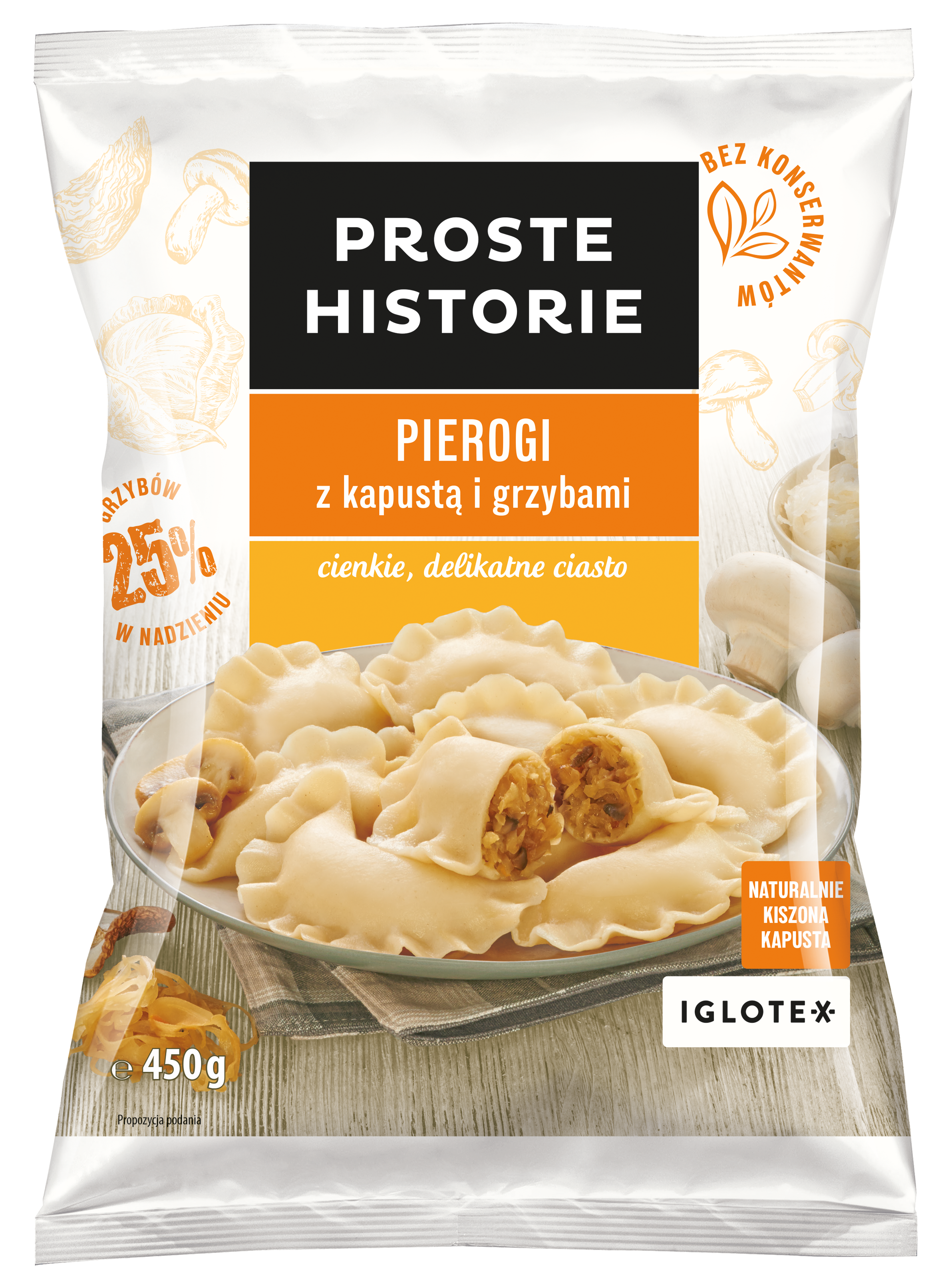 PROSTE HISTORIE Pierogi Z Kapustą I Grzybami 450g