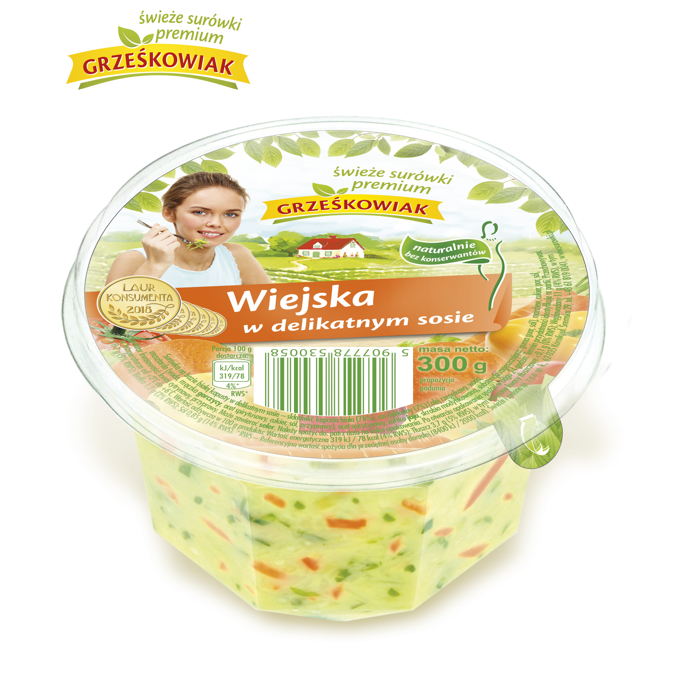 GRZEŚKOWIAK Surówka Wiejska w delikatnym sosie 300g