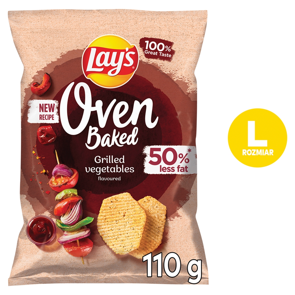 LAY'S OVEN BAKED Pieczone formowane chipsy ziemniaczane o smaku grillowanych warzyw 110g