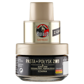BUFALO Pasta do butów 2w1 czarna 40ml