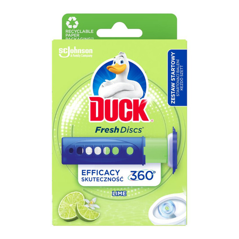 DUCK FRESH DISCS Żelowy krążek do toalety Lime 36ml