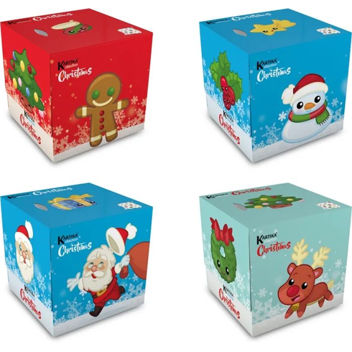 KARTIKA Chusteczki w pudełku Christmas mix wzorów 1 szt.