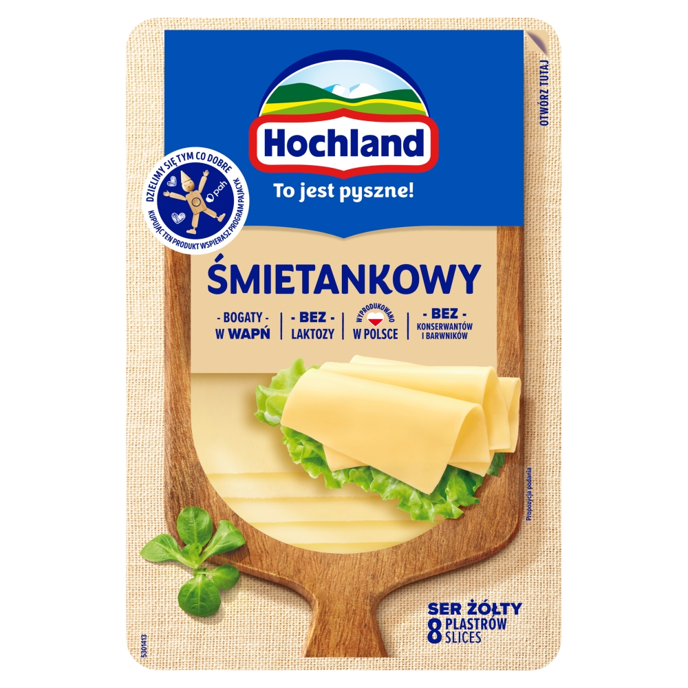 HOCHLAND Ser żółty śmietankowy w plastrach 135 g