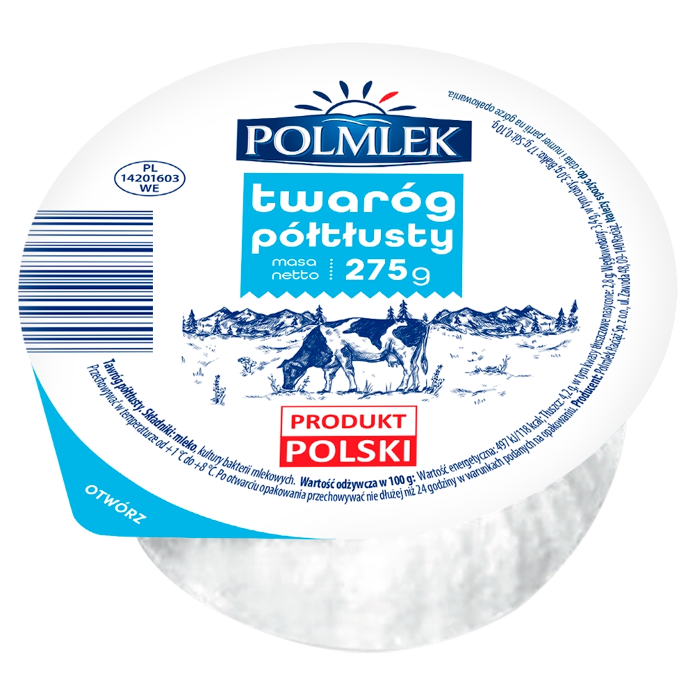 POLMLEK Twaróg półtłusty 275 g