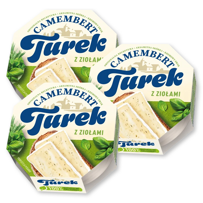 TUREK CAMEMBERT Ser pleśniowy z ziołamy x3