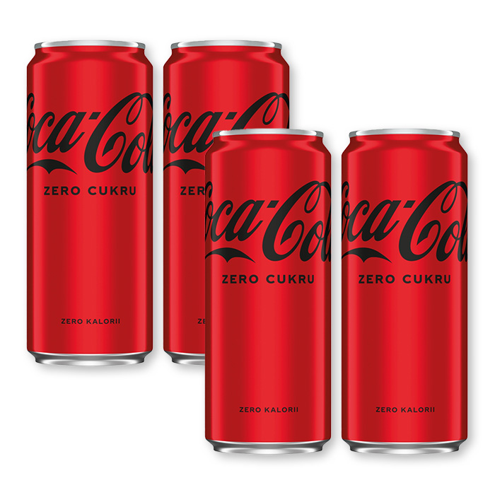 COCA-COLA ZERO Napój gazowany bez cukru puszka x4