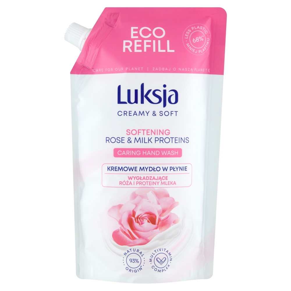 LUKSJA CREAMY & SOFT Kremowe mydło w płynie wygładzające róża i proteiny mleka 400 ml