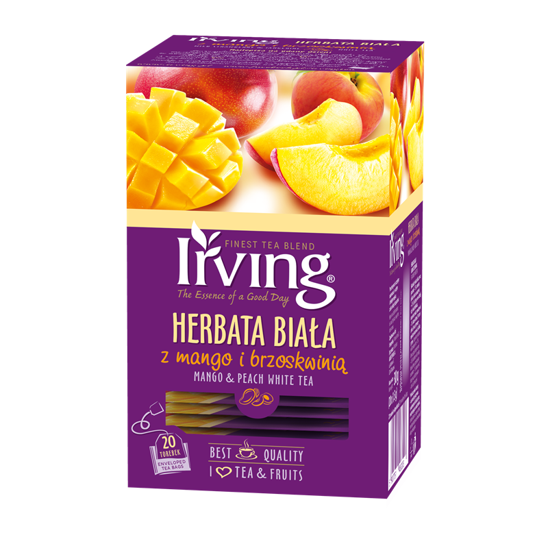 IRVING Herbata biała mango z brzoskwinią 20 szt. 30 g