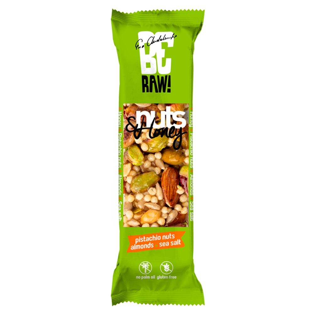 BeRaw Nuts&Honey bar pistachio 30g