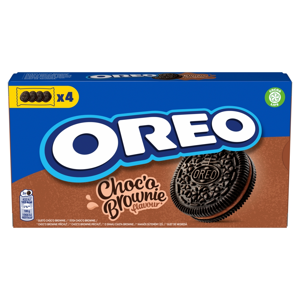 OREO Ciastka z nadzieniem o smaku brownie 176 g