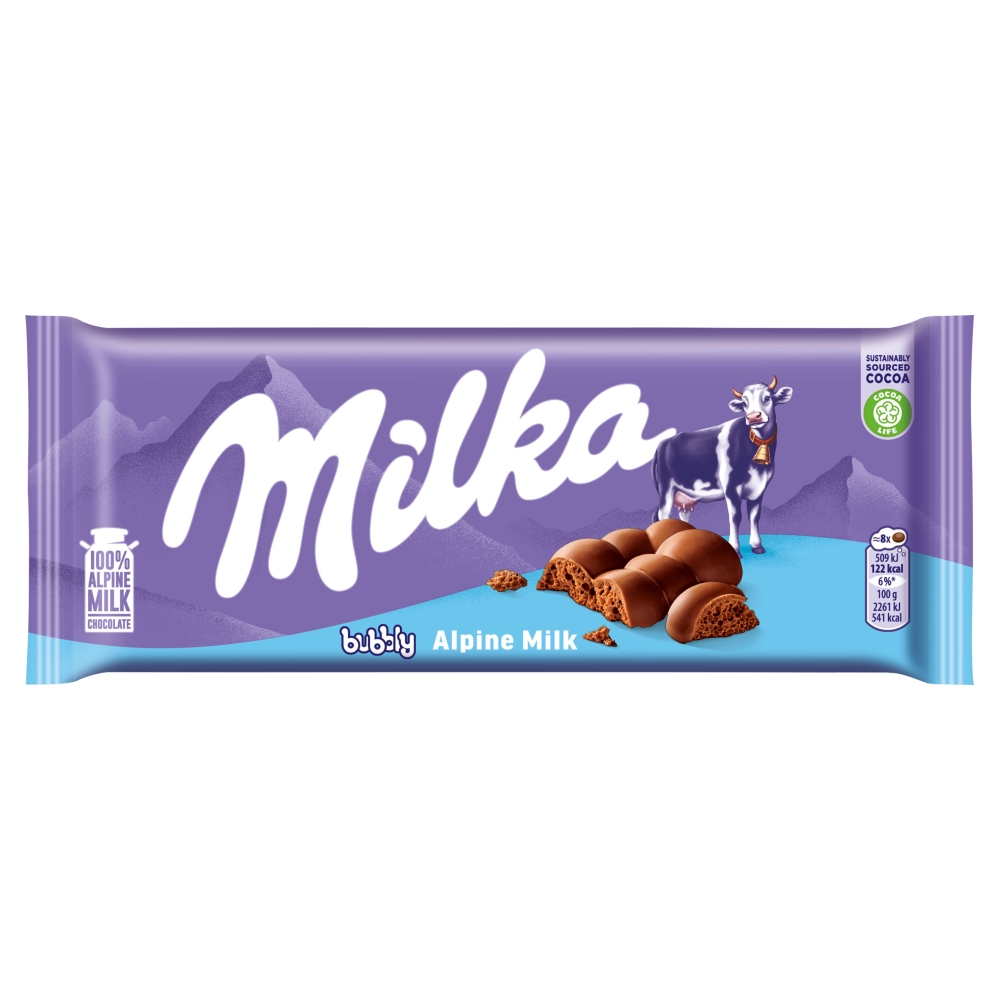 MILKA BUBBLY Czekolada mleczna 90 g