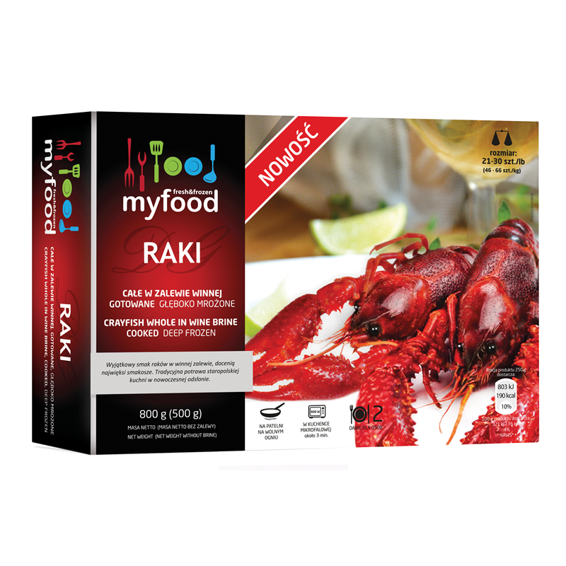 MYFOOD Raki całe gotowane w zalewie winnej mrożone