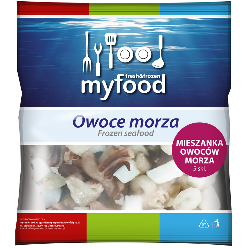 MYFOOD Owoce morza mieszanka 5-składnikowa mrożona