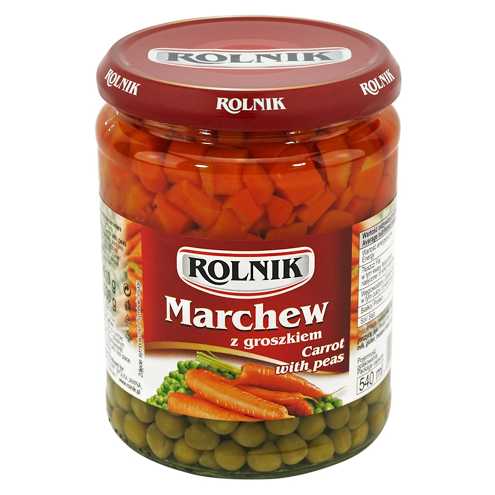 ROLNIK Marchew z groszkiem 510 g