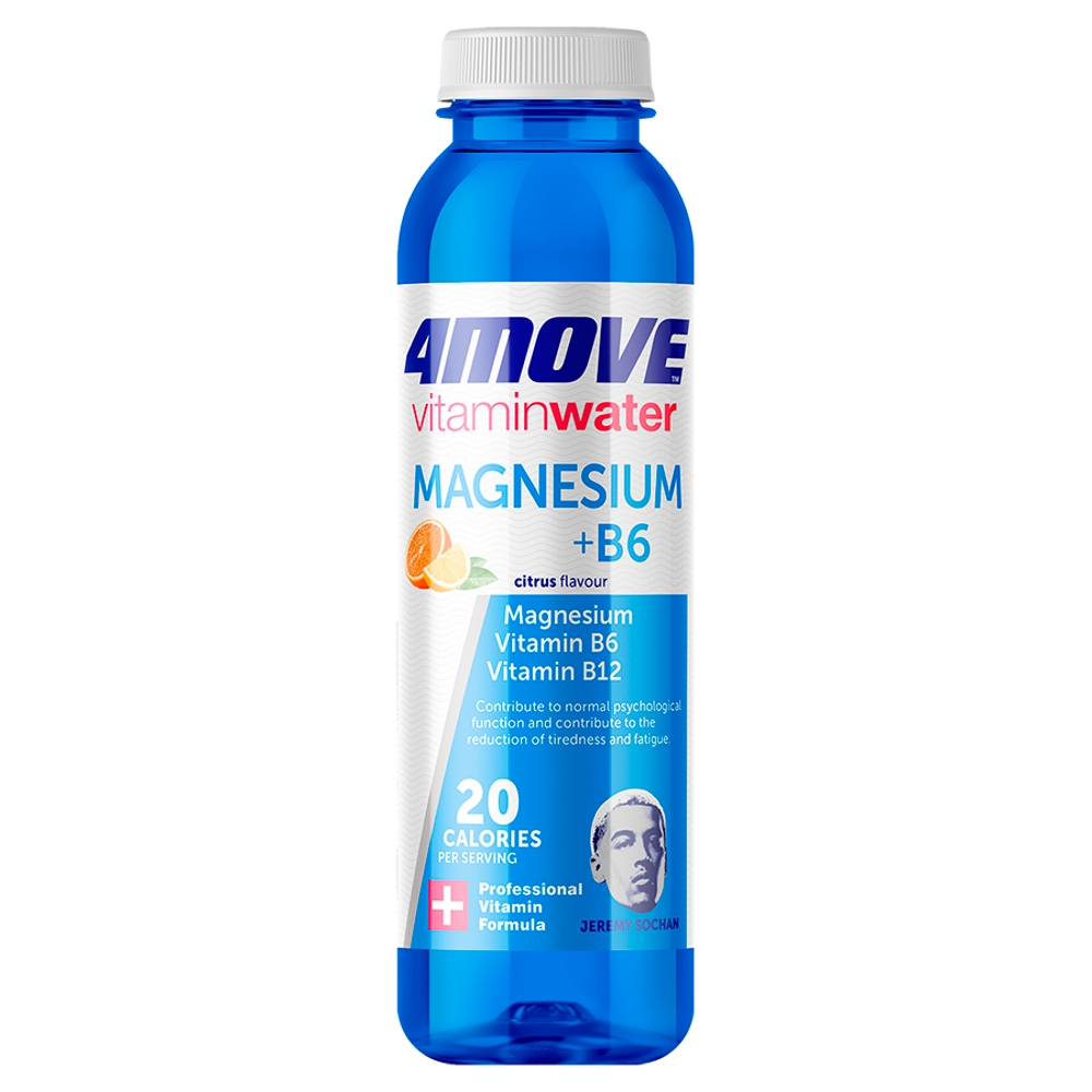 4MOVE VITAMIN WATER Napój niegazowany Magnez + B6 smak cytrusowy 556 ml