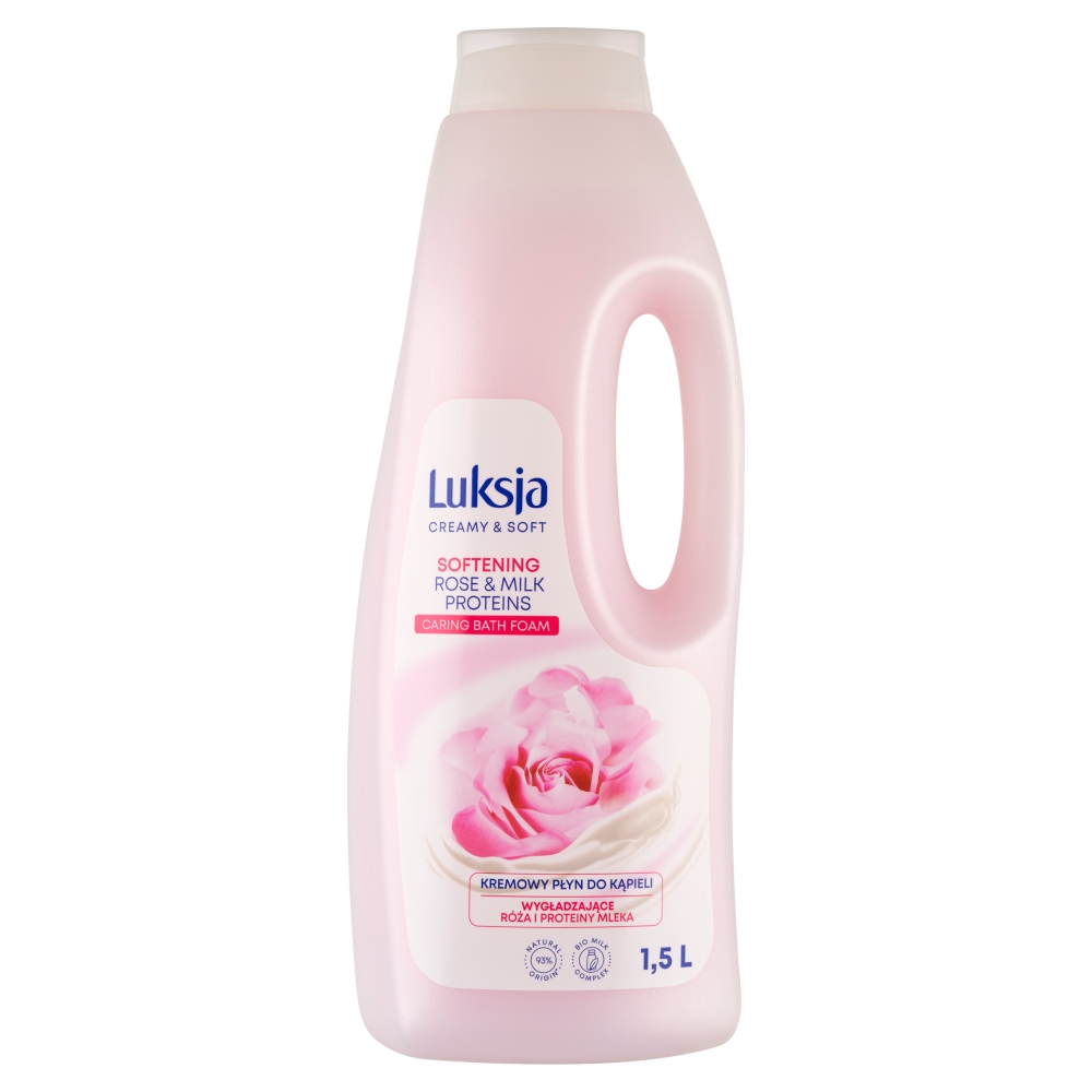 LUKSJA CERAMY & SOFT Kremowy płyn do kąpieli wygładzające róża i proteiny mleka 1500 ml