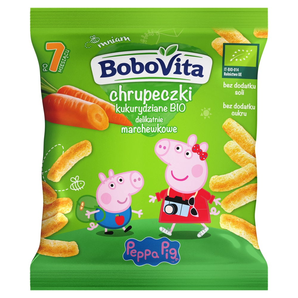 BOBOVITA Chrupeczki kukurydziane marchewkowe po 7 miesiącu BIO 20 g