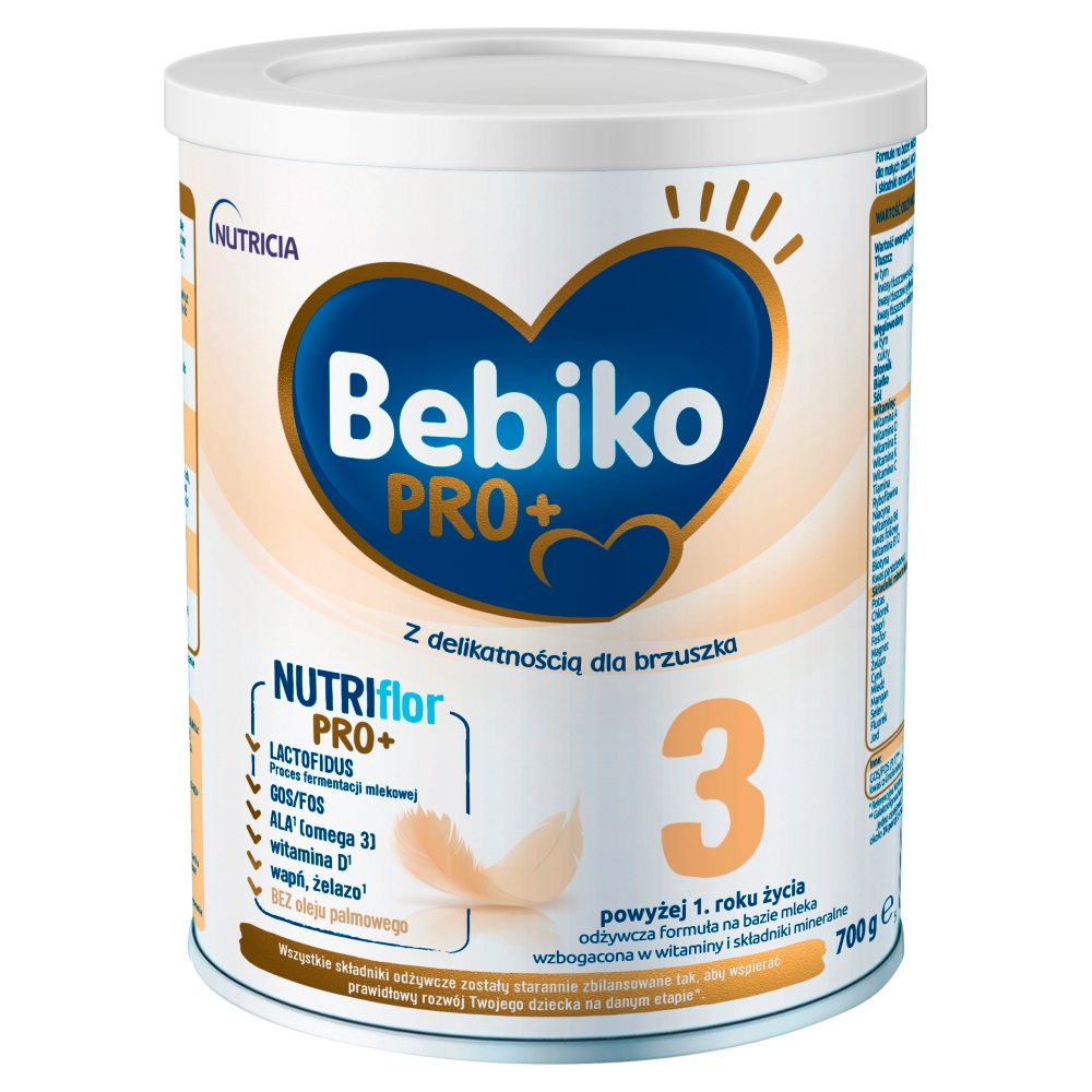 BEBIKO PRO+3 Odżywcza formuła na bazie mleka dla dzieci powyżej 1. roku życia 700 g