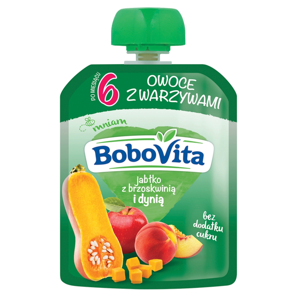 BOBOVITA Mus jabłko z brzoskwinią i dynią po 6 miesiącu 80 g