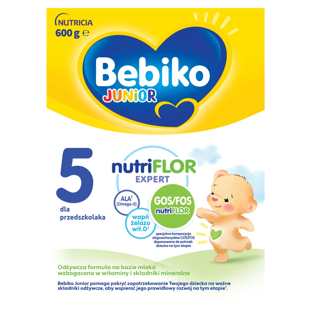 BEBIKO JUNIOR 5 Odżywcza formuła na bazie mleka dla przedszkolaka 600 g