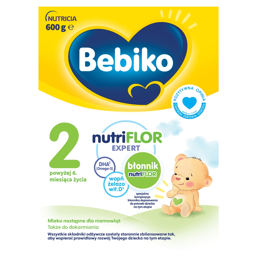 BEBIKO 2 Mleko następne dla niemowląt powyżej 6. miesiąca życia 600 g