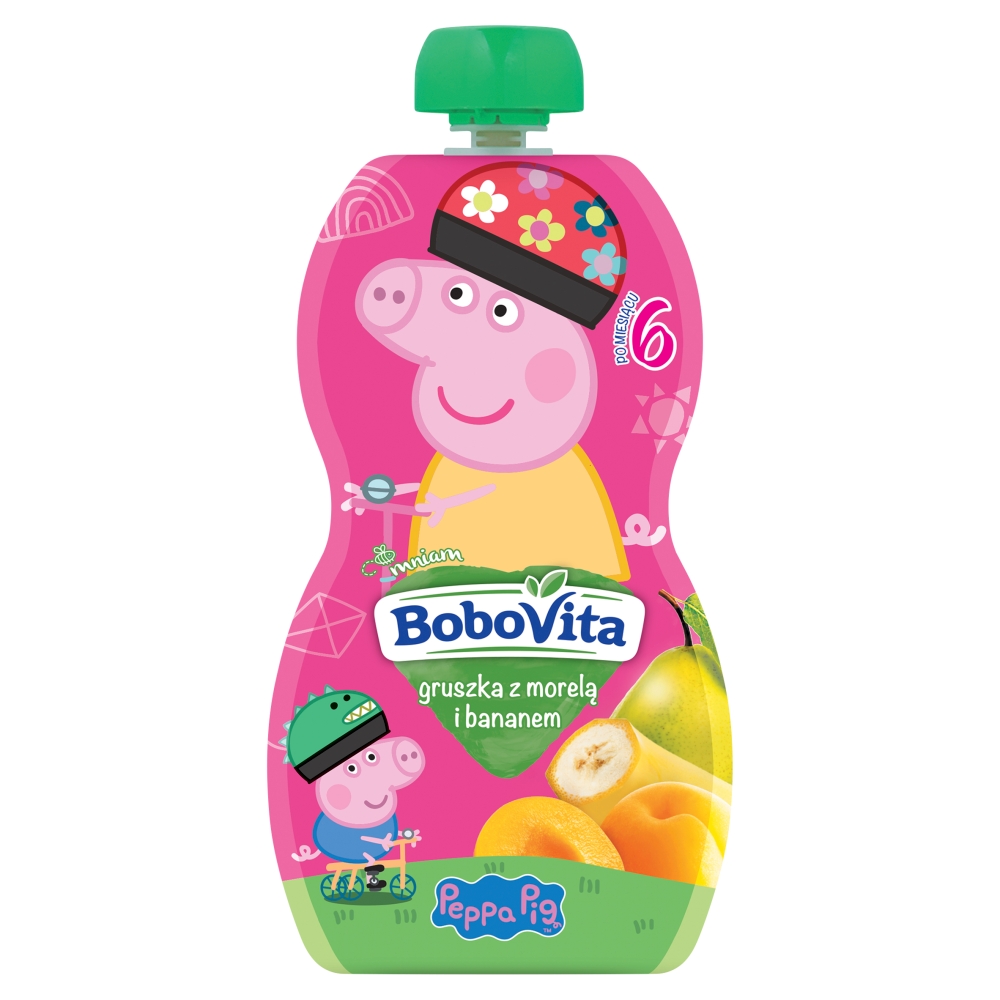 BOBOVITA Mus gruszka z bananem i morelą po 6 miesiącu 100 g