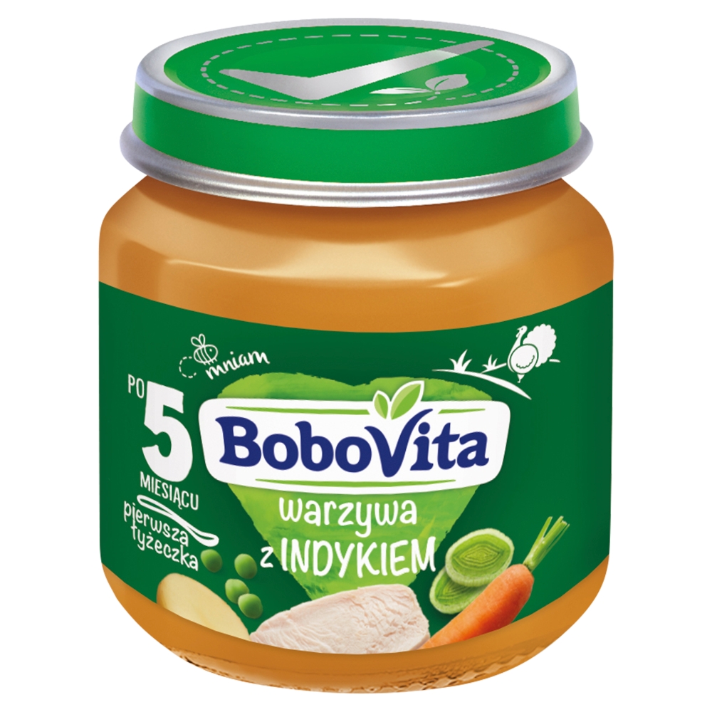 BOBOVITA Warzywa z indykiem po 5 miesiącu 125 g