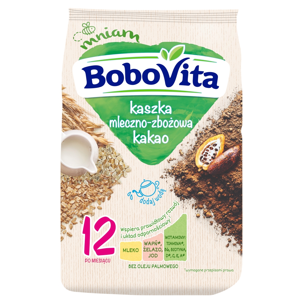 BOBOVITA Kaszka mleczno-zbożowa kakao po 12 miesiącu 230 g