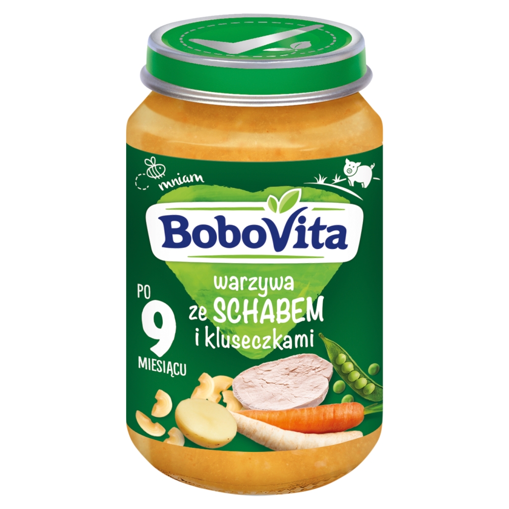 BOBOVITA Warzywa ze schabem i kluseczkami po 9 miesiącu 190 g