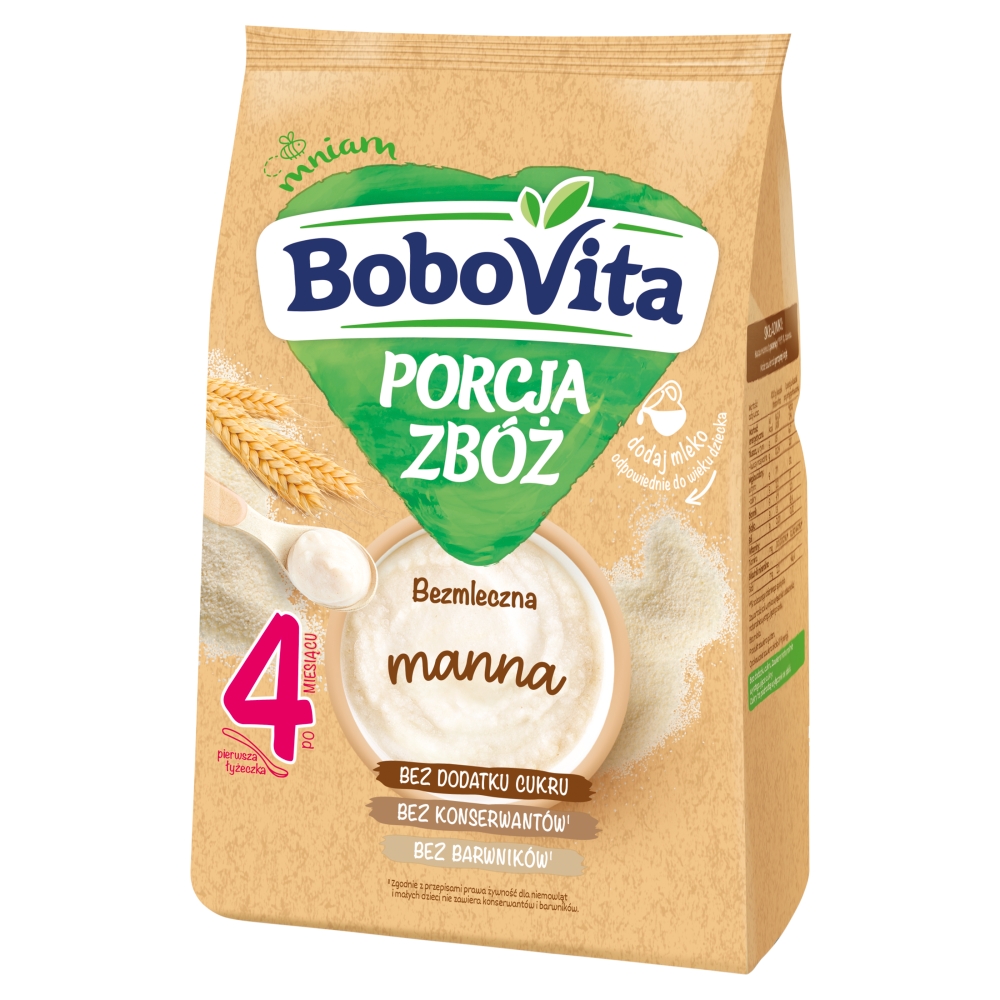 BOBOVITA PORCJA ZBÓŻ kaszka bezmleczna manna po 4 miesiącu 170 g