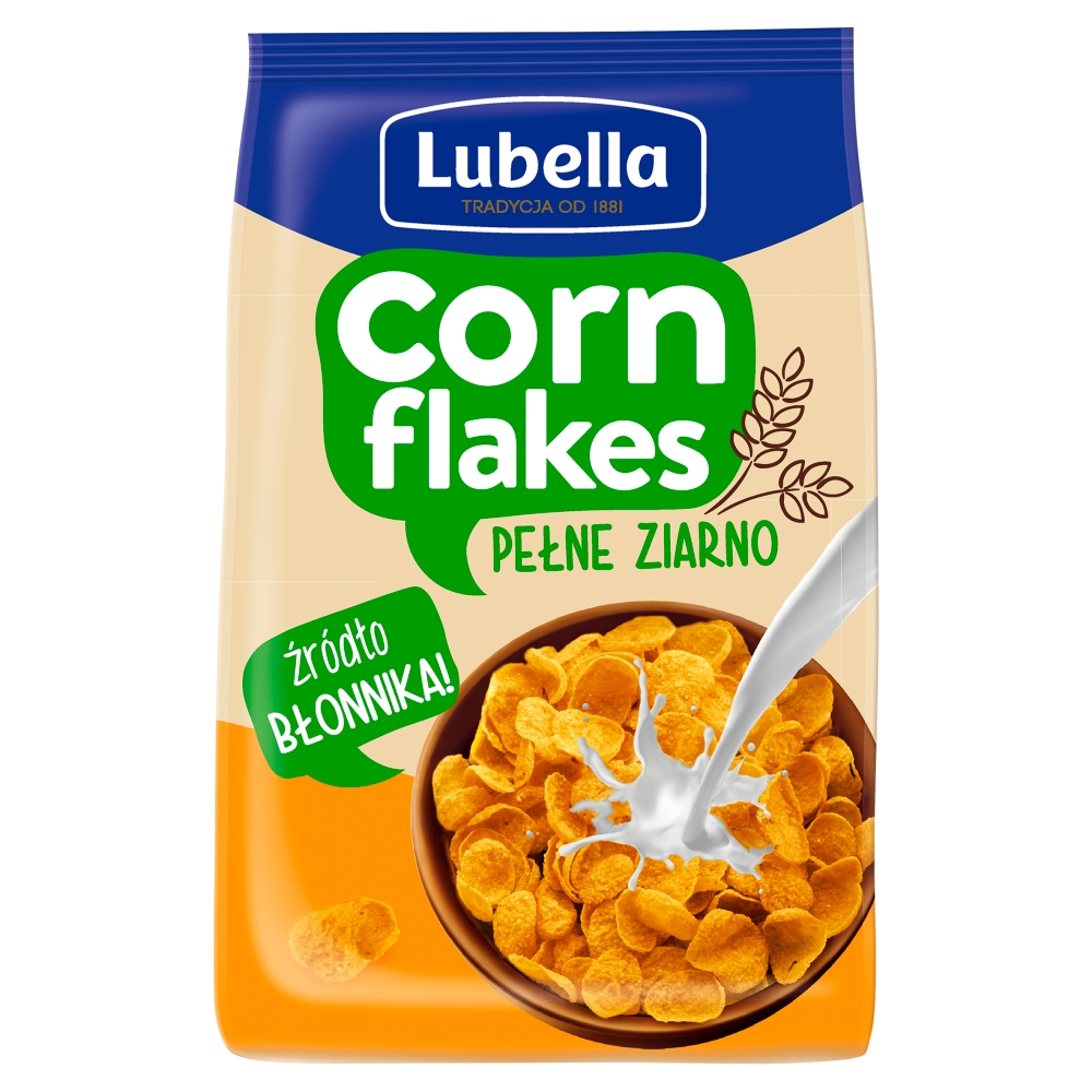 LUBELLA CORN FLAKES Płatki kukurydziane pełne ziarno 500 g