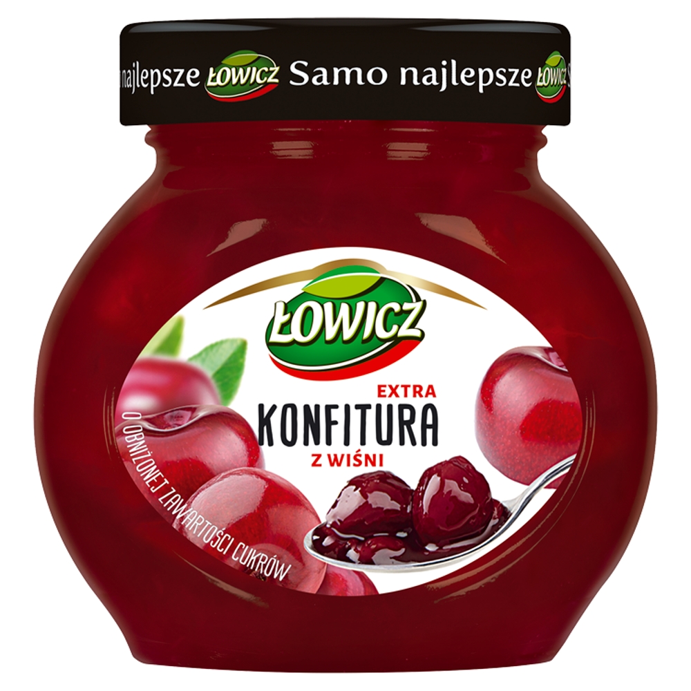 ŁOWICZ Konfitura wiśniowa niskosłodzona 240 g