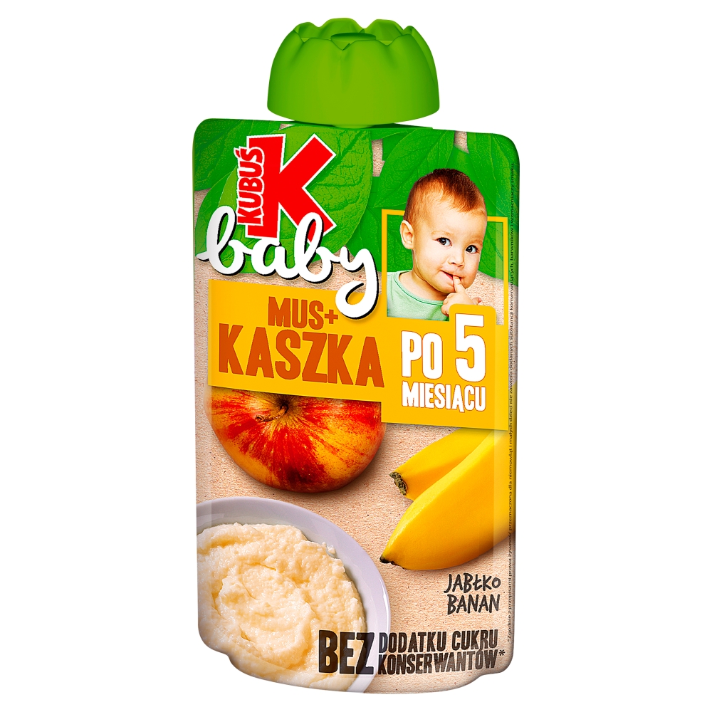 KUBUŚ BABY Mus z kaszką po 5 miesiącu jabłko banan 100 g
