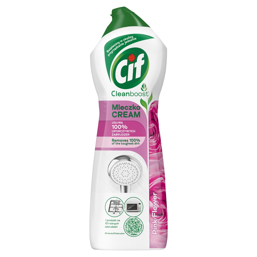 CIF Mleczko do czyszczenia Cream Pink Flowers 780 g