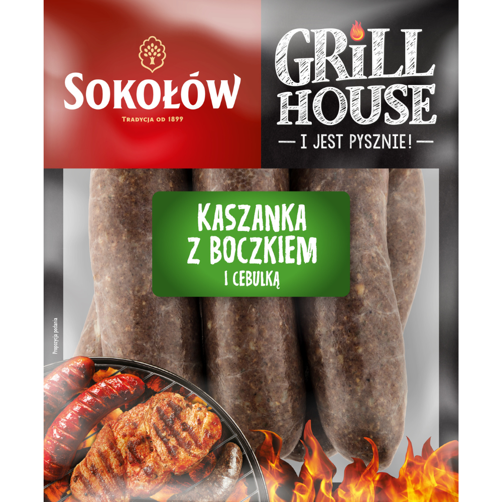 SOKOŁÓW Kaszanka grillowa z boczkiem 600 g