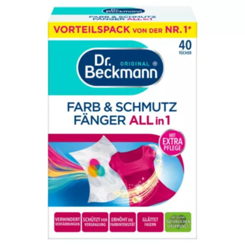 DR. BECKMANN Chusteczki wyłapujące kolor i wspomagające usuwanie brudu 40 szt.