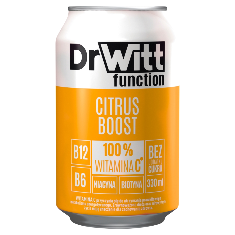 DR WITT FUNCTION Napój gazowany o smaku cytrynowym Citrus Boost 330 ml