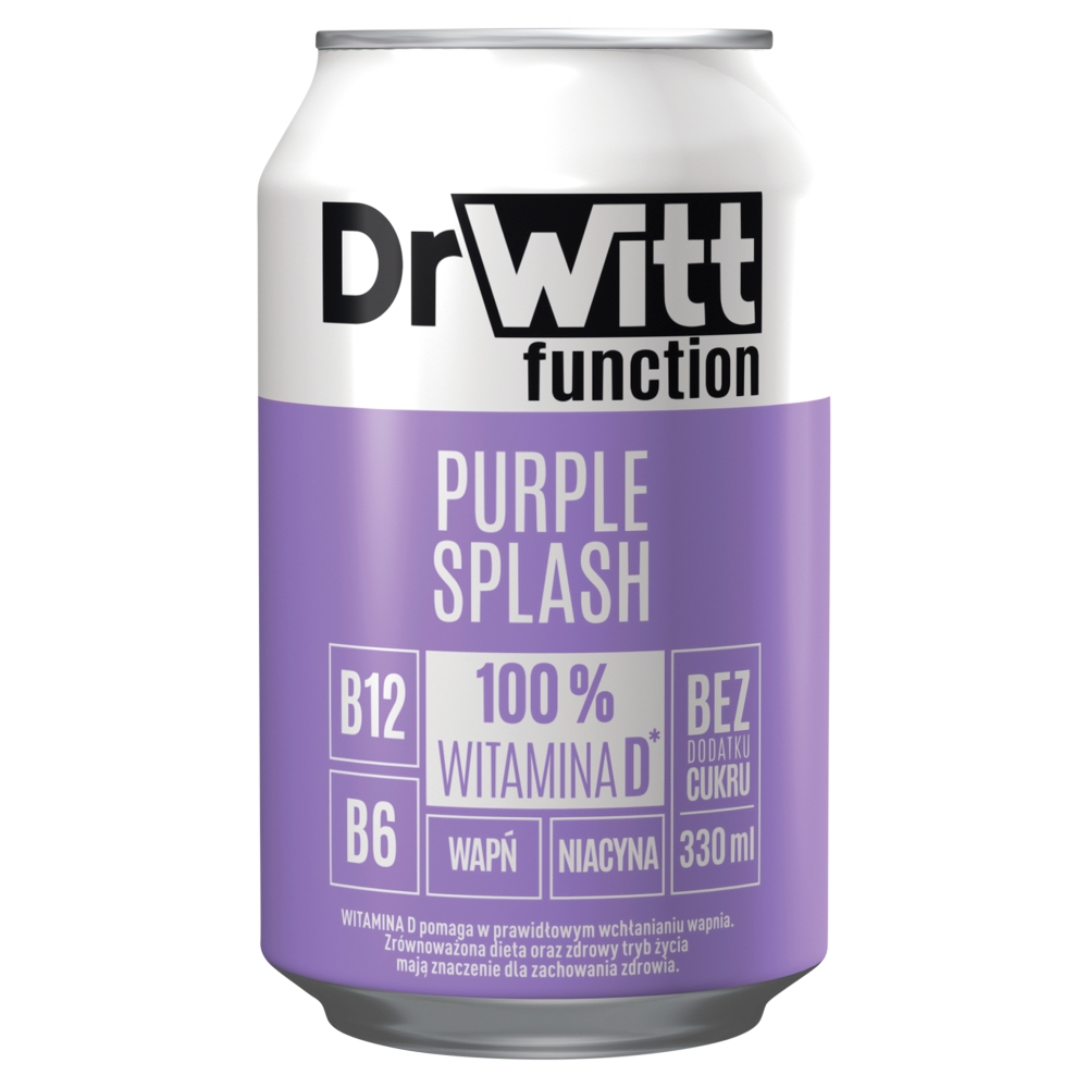 DR WITT FUNCTION Napój gazowany o smaku gruszki i lawendy Purple Splash 330 ml