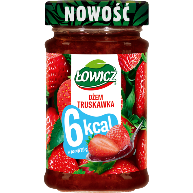 ŁOWICZ Dżem o smaku truskawkowym niskokaloryczny 200 g