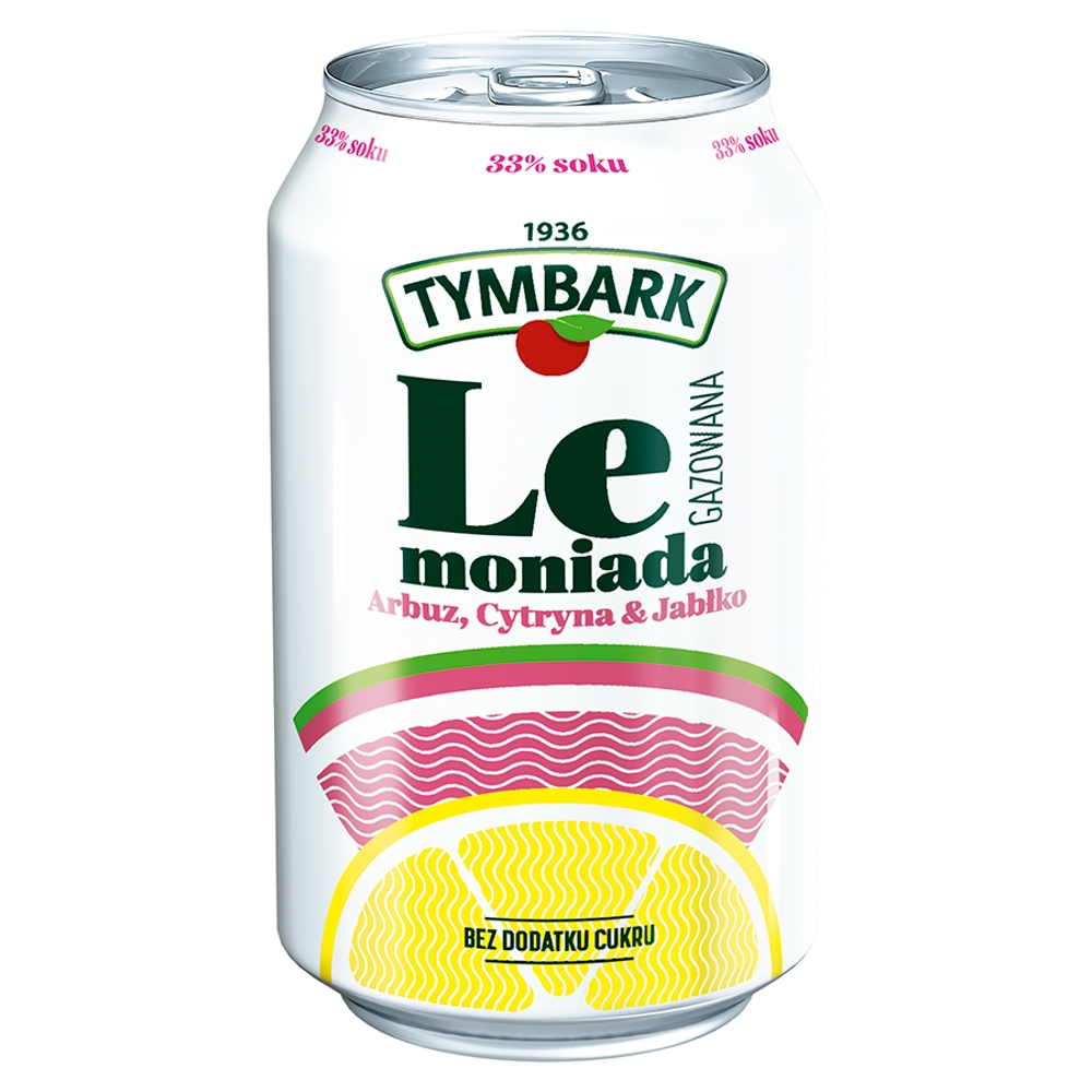 TYMBARK Napój gazowany o smaku arbuz cytryna jabłko 330 ml