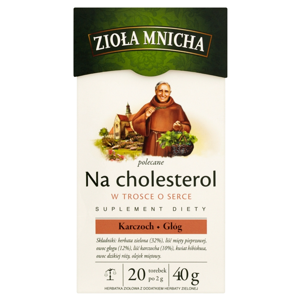 ZIOŁA MNICHA Herbatka ziołowa z rooibosem na cholesterol 20 szt. 40 g